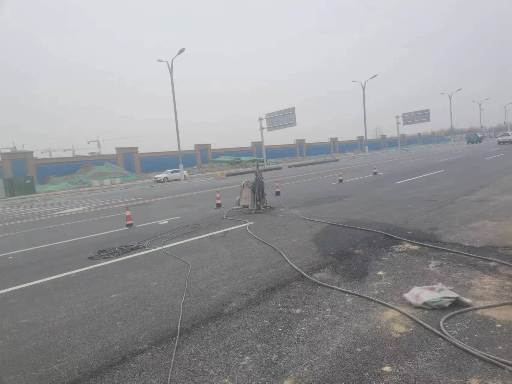 郑场镇马路注浆